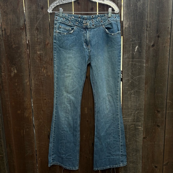 Rue21 Denim - Rue21 Blue Flare Women's Jeans with Grommet Detail